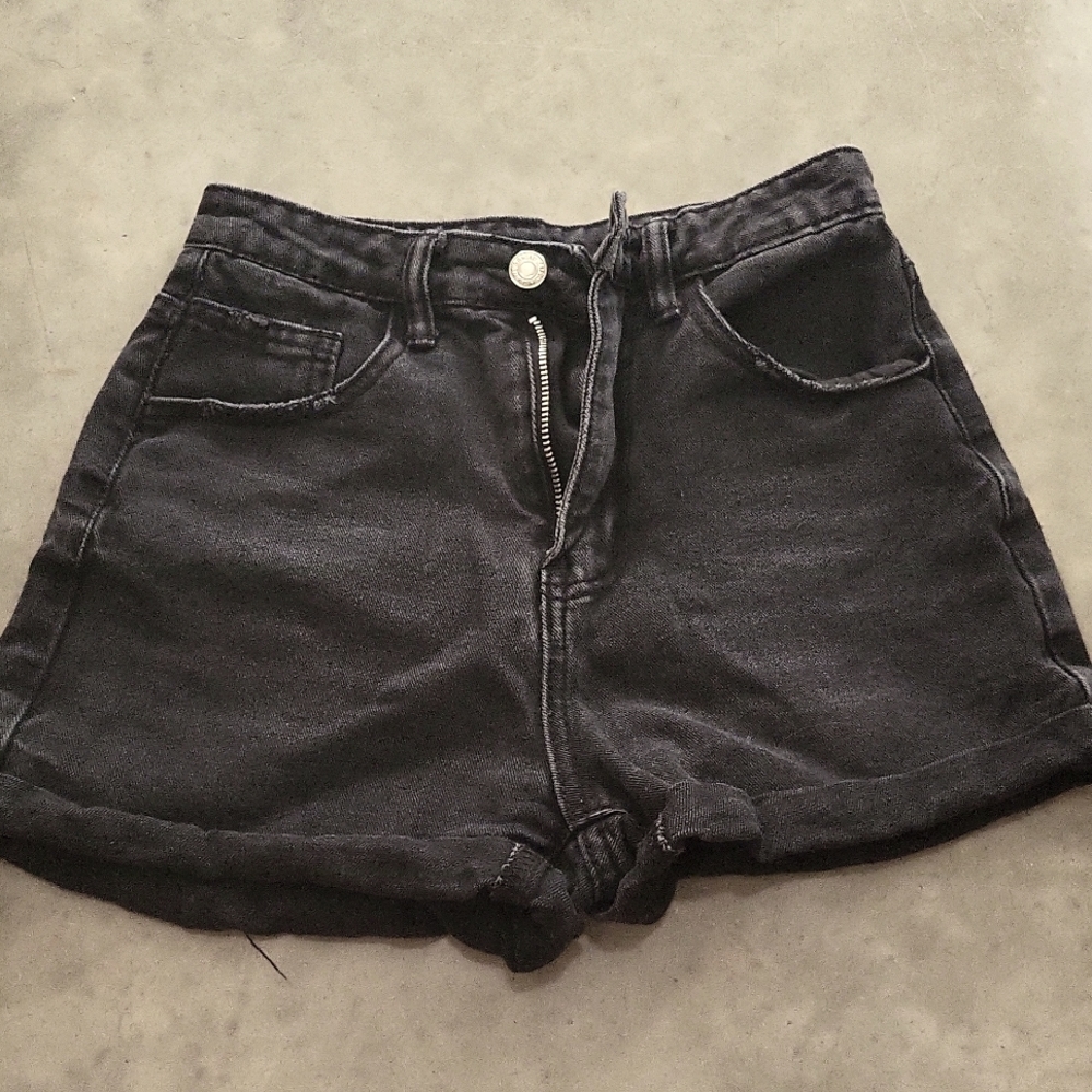 Black High Rise Shorts